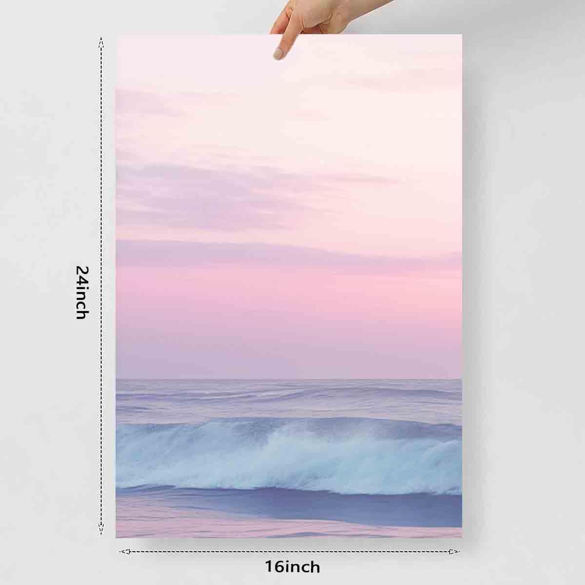 Amazon.com: Mostemauo Pink Beach Sunset 16x24inchx3pcs No Frame